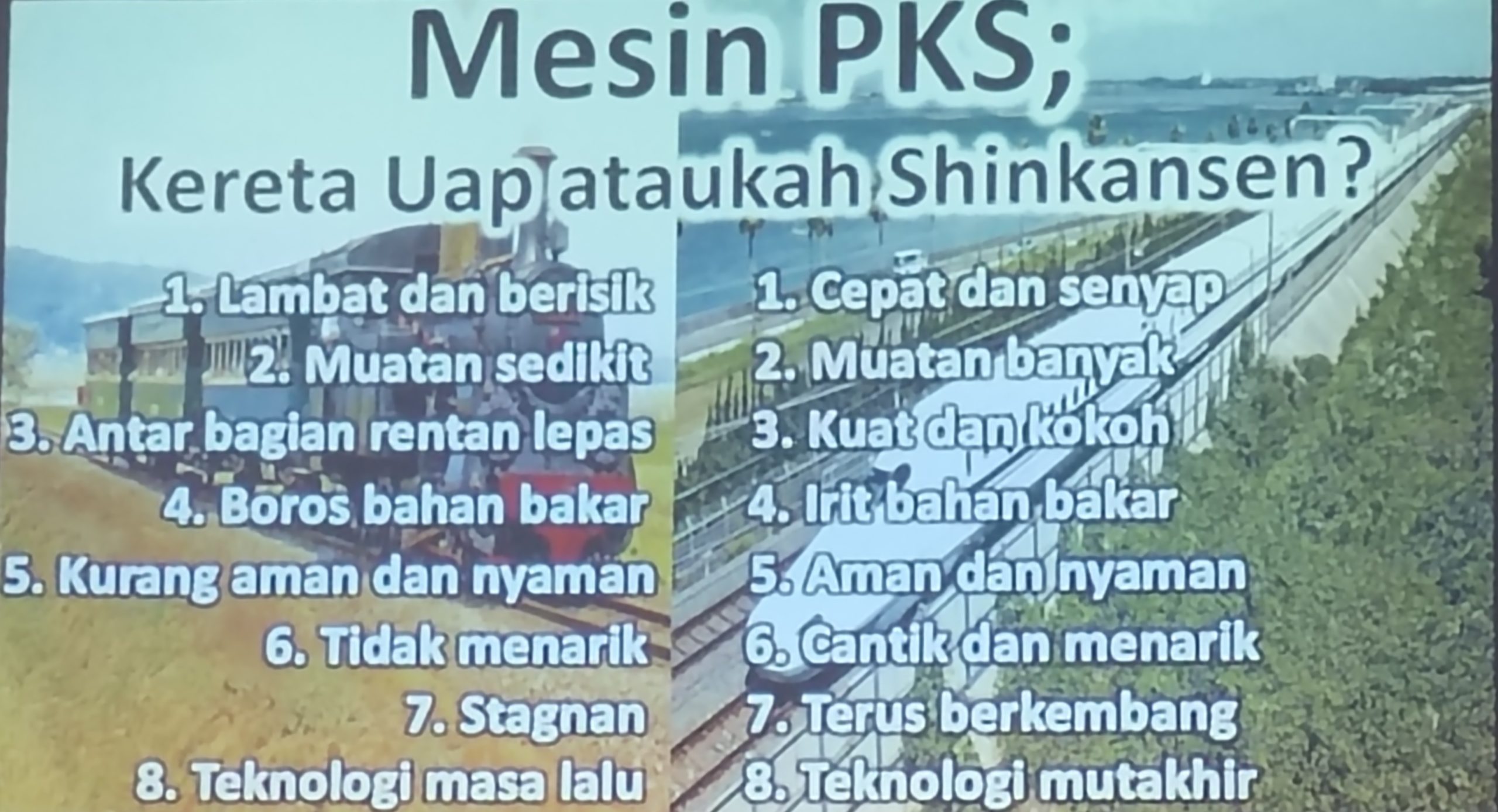 Foto Mesin PKS Seperti Lokomotif Shinkansen 