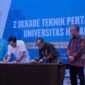 Department Teknik Pertambangan Universitas Hasanuddin (Unhas) menandatangani MoU dengan PT Tiran di Hotel Four Points by Sheraton, Makassar, Minggu (14/4/2024).