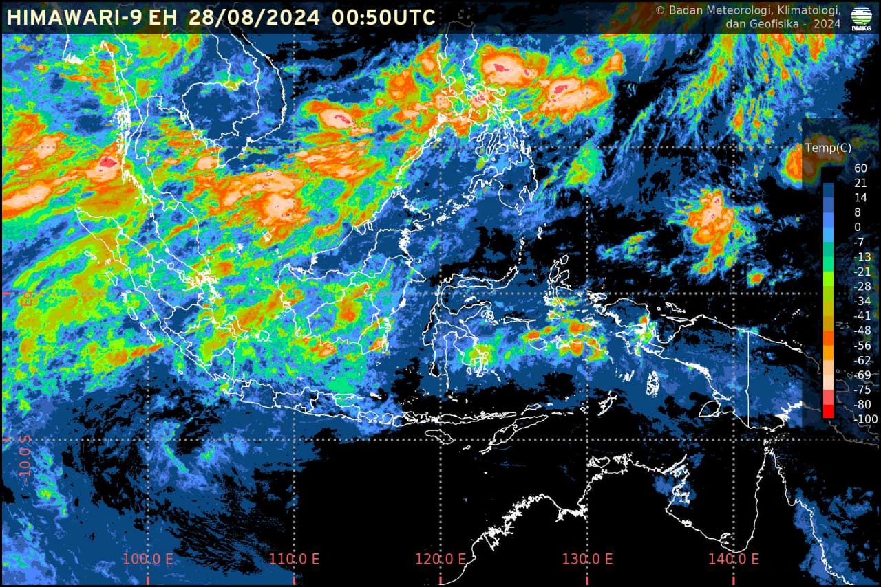 Foto. Penangkapan gambar Citra Satelit Seluruh Wilayah Indonesia.