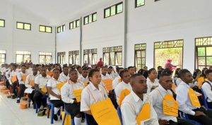 Foto. Mahasiswa Baru yang mengikuti PETAMABA Kampus STIKIP Muhammadiyah Manokwari 