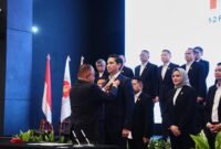 Pelantikan Ketua Umum DPP Perbasi Budisatrio Djiwandono beserta jajaran pengurus DPP lainnya untuk Periode 2024 - 2028