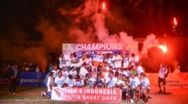 Persikos kota Sorong sukses menorehkan sejarah dengan meraih gelar juara Liga 4 PSSI Regional Papua Barat Daya.