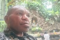 Titus Pekei, Pencetus Noken sebagai warisan budaya dunia, saat ditemui wartawan tagarutama.com.