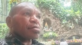 Titus Pekei, Pencetus Noken sebagai warisan budaya dunia, saat ditemui wartawan tagarutama.com.