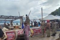 Lapak Pedagang yang dibongkar Satpol PP di Jalan Dr. Salasa Namudat.