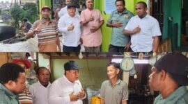 Foto. Plt. Kepala Dinas Perkebunan Fakfak Widhi Asmoro Jati, ST., MT mengunjungi Salah satu pengepul pala. 