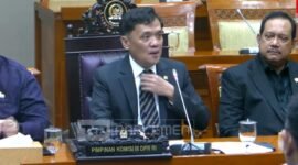 Ketua Komisi III Habiburokhman saat RDP kasus Persidangan Amsal Christy Sitepu.