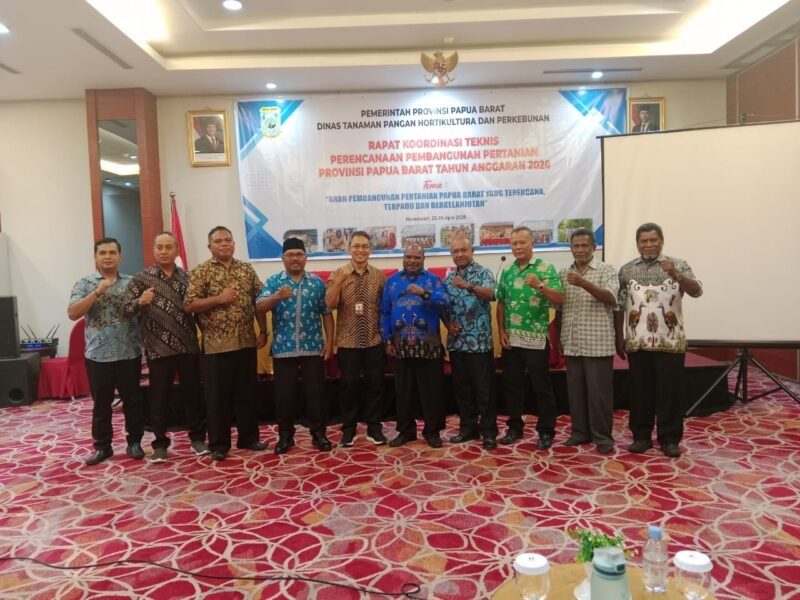 Rakornis Perencanaan Pembangunan Pertanian Tahun Anggaran 2026 yang digelar selama dua hari, 23–24 April 2026, di Manokwari.