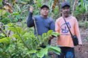 Kepala Dinas Perkebunan Kabupaten Fakfak, Widhi Asmoro Jati bersama petani pala.
