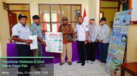 Dinas Perkebunan Fakfak menggelar sosialisasi secara langsung dengan metode “jemput bola” ke sejumlah wilayah sentra pala di tingkat Distrik dan Kampung.