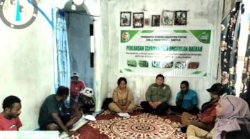 Sosialisasi program perluasan Pala Tomandin di Kampung Werba Raya.