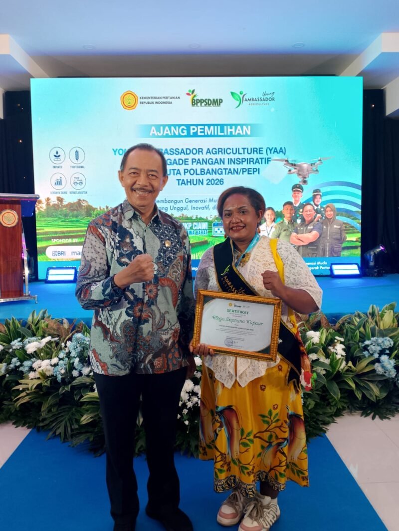 Duta Pala Fakfak Mega Kapaur berhasil menembus 20 besar nasional ajang Young Ambassador Agriculture (YAA) 2026.