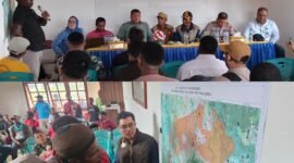 Kepala Dinas Perkebunan Kabupaten Fakfak, Widhi Asmoro Jati, ST., MT, bersama PT STM Agro Energi dan para pemangku kepentingan menyamakan persepsi dalam pemetaan lahan hak komunal, pengukuran partisipatif, serta persiapan penyusunan dokumen Analisis Mengenai Dampak Lingkungan (AMDAL).